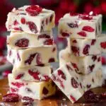 White Chocolate Cranberry Fudge