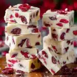 White Chocolate Cranberry Fudge
