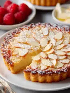 Delicious Frangipane Tartlets with almond filling and golden pastry.