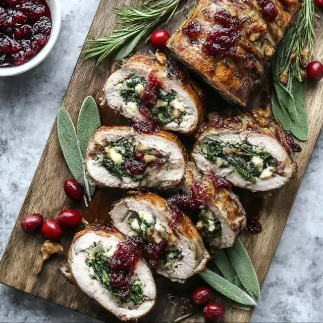 Christmas Stuffed Pork Tenderloin