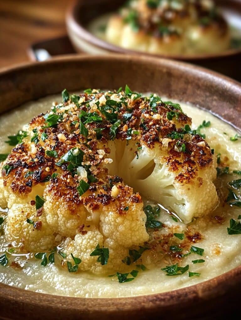 Asiago Roasted Garlic Cauliflower