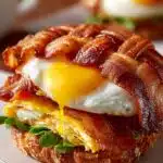 Bacon Weave Breakfast Sandwich
