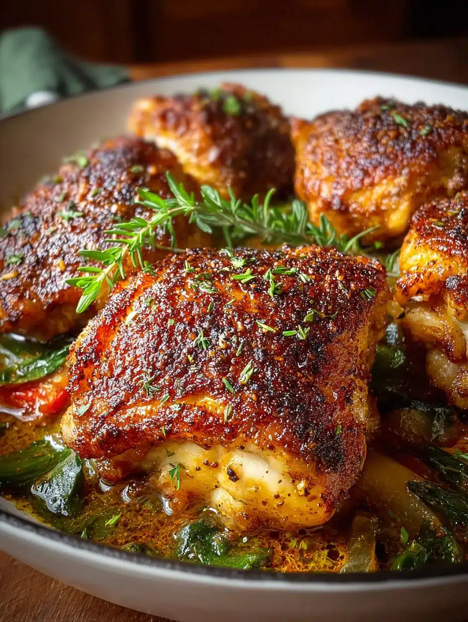 Baked Cajun Chicken Thighs