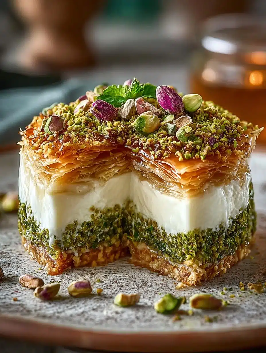 Baklava Pistachio Cheesecake