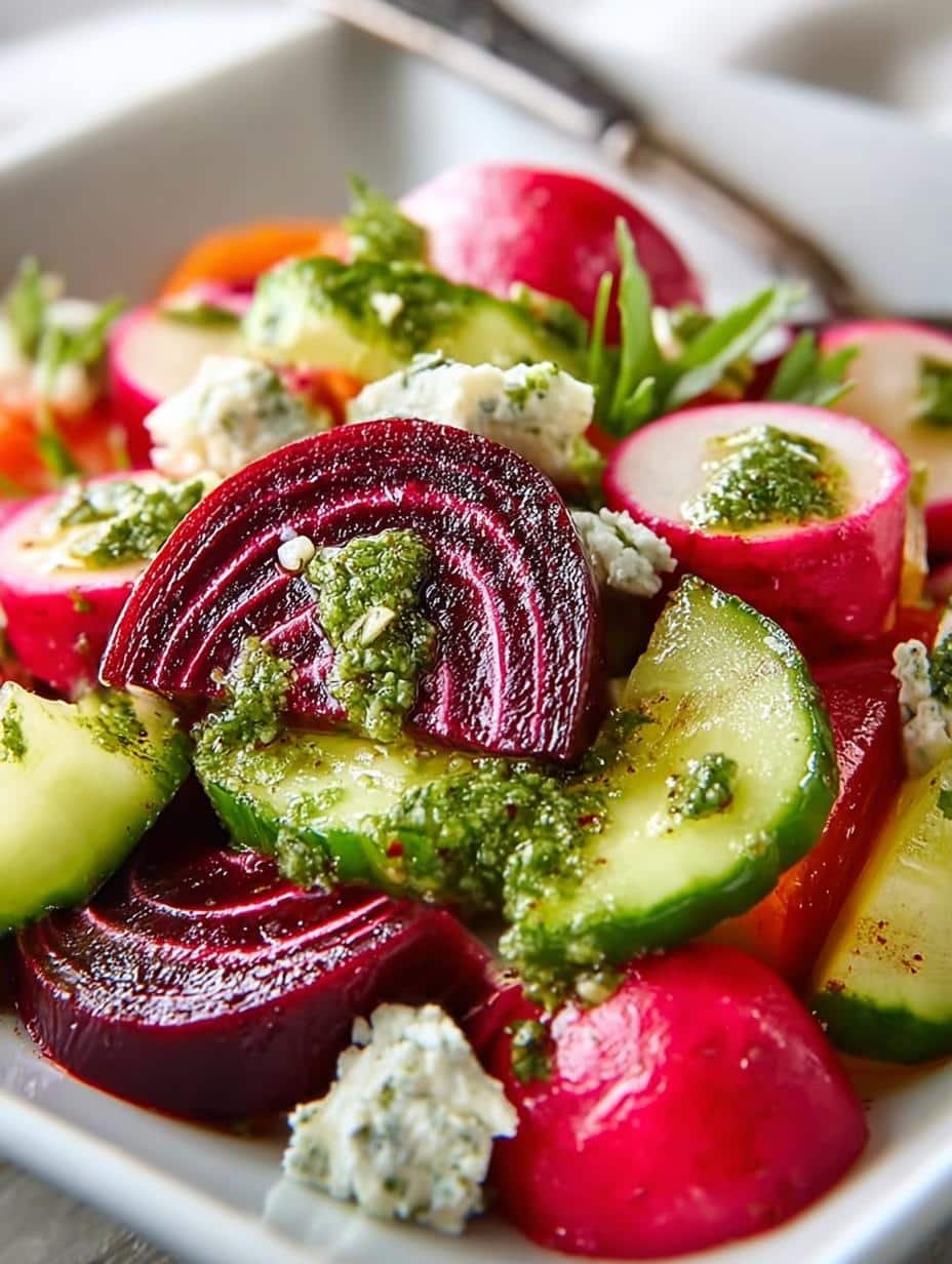 Beet Cucumber Radish Salad