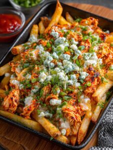 Buffalo Chicken Loaded Fries