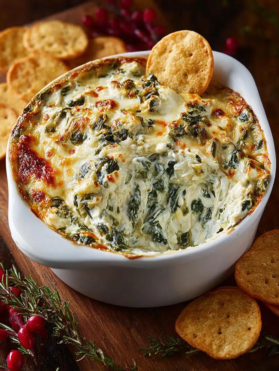 Delicious Cheesy Spinach Artichoke Dip for Every Occasion - Cheesy Spinach Artichoke Dip - main visual representation