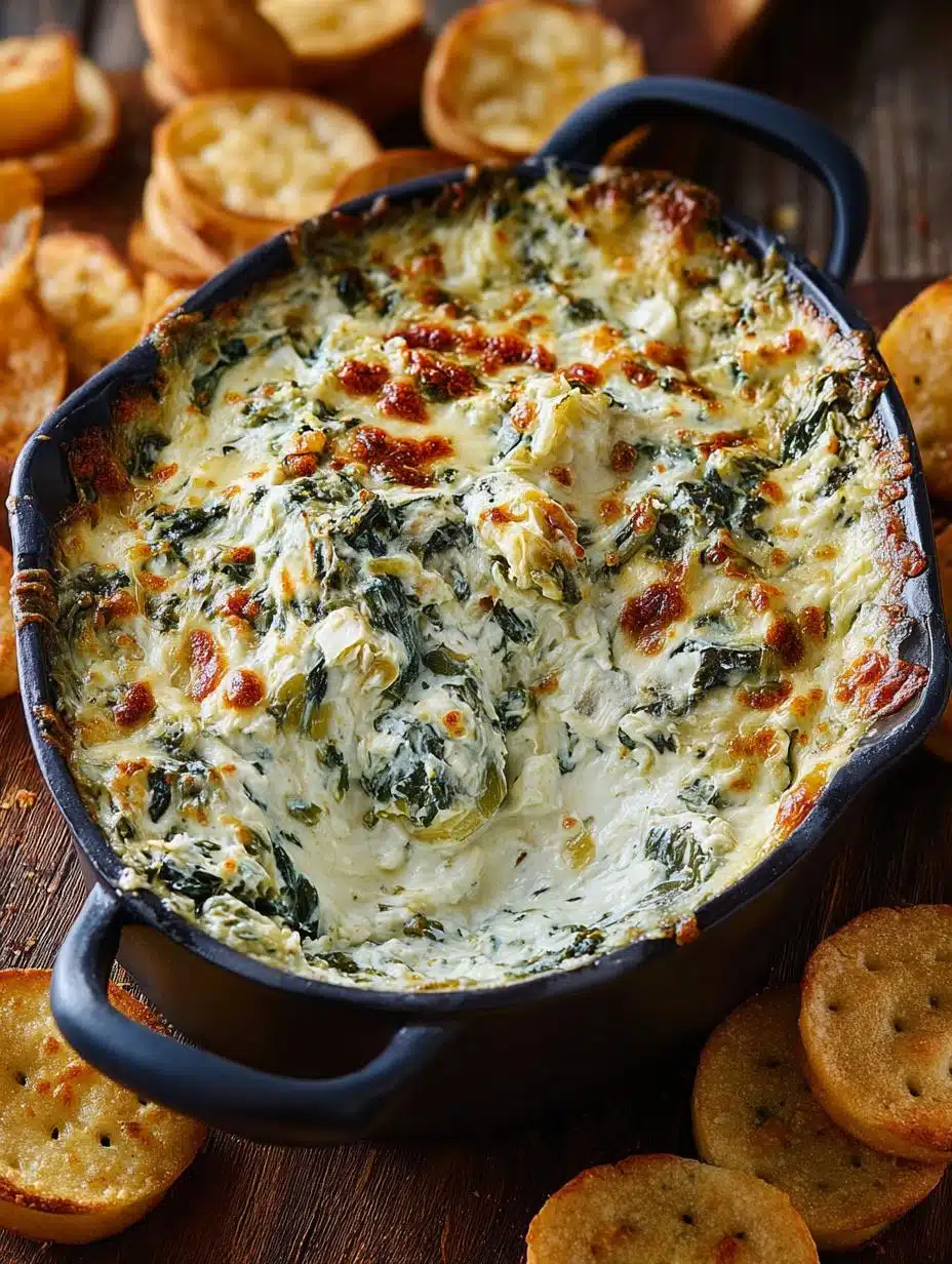 Delicious Cheesy Spinach Artichoke Dip for Every Occasion - Cheesy Spinach Artichoke Dip - additional detail