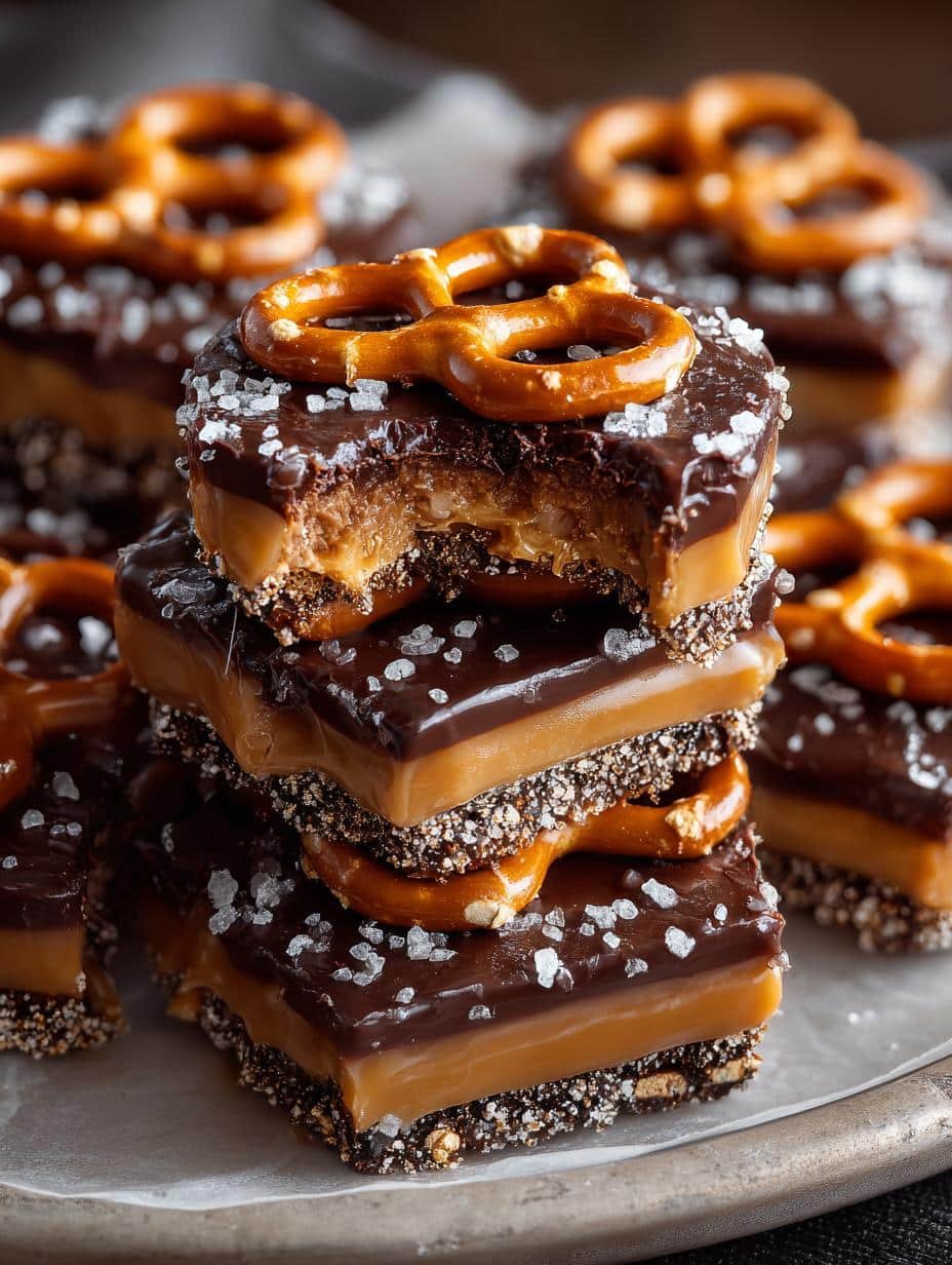 Chocolate Caramel Coffee Pretzel Bars: A Sweet Delight 3 Chocolate Caramel Coffee Pretzel Bars: A Sweet Delight - Chocolate Caramel Coffee Pretzel - additional detail