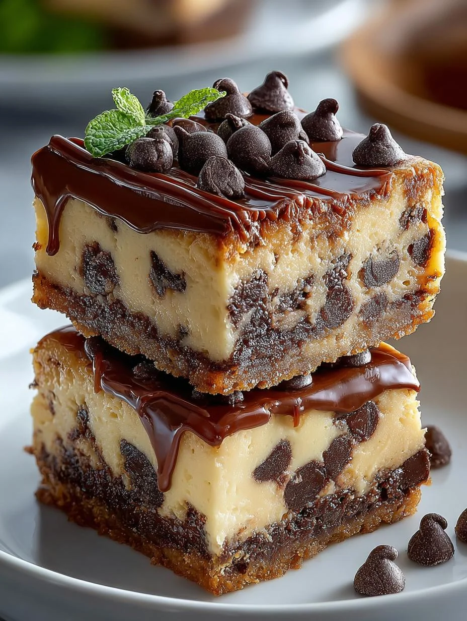 Chocolate Chip Cheesecake Bars
