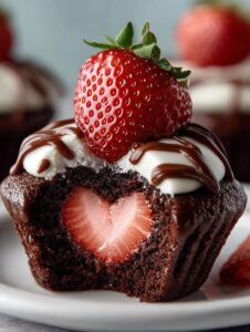 Chocolate Covered Strawberry Cupcakes