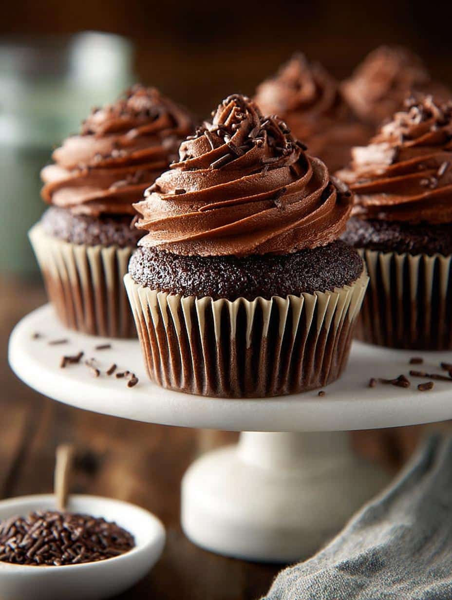 Delicious Chocolate Cupcakes: 12 Irresistible Treats - Chocolate Cupcakes - main visual representation