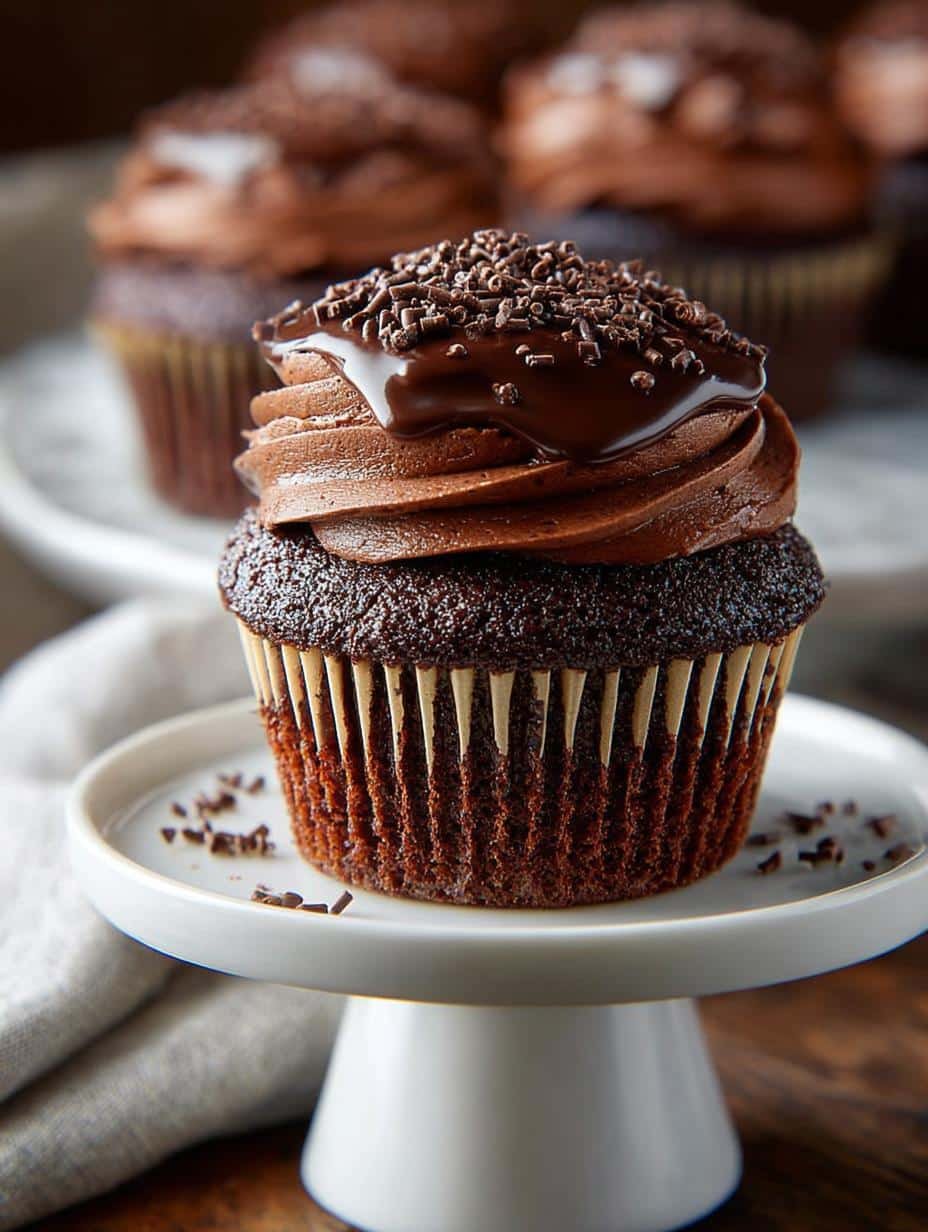 Delicious Chocolate Cupcakes: 12 Irresistible Treats - Chocolate Cupcakes - additional detail