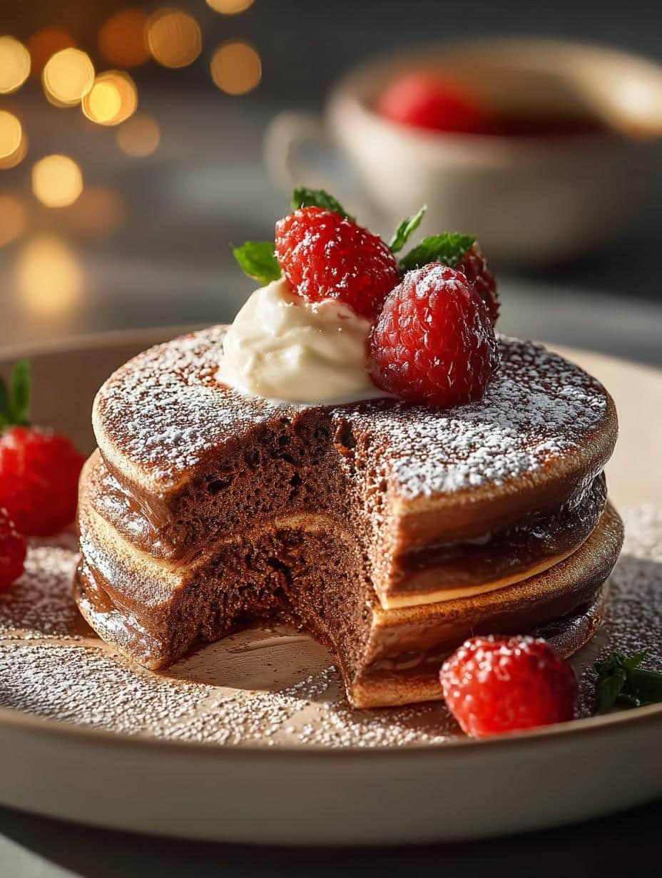 Chocolate Eggnog Souffle Pancakes: 5 Steps to Delight 2 Chocolate Eggnog Souffle Pancakes: 5 Steps to Delight - Chocolate Eggnog Souffle Pancakes - main visual representation