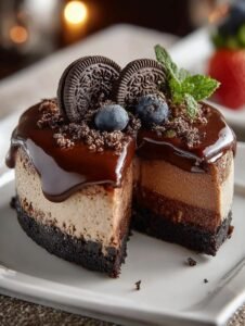 Chocolate Fudge Truffle Cheesecake: 5 Irresistible Layers 7 Chocolate Fudge Truffle Cheesecake