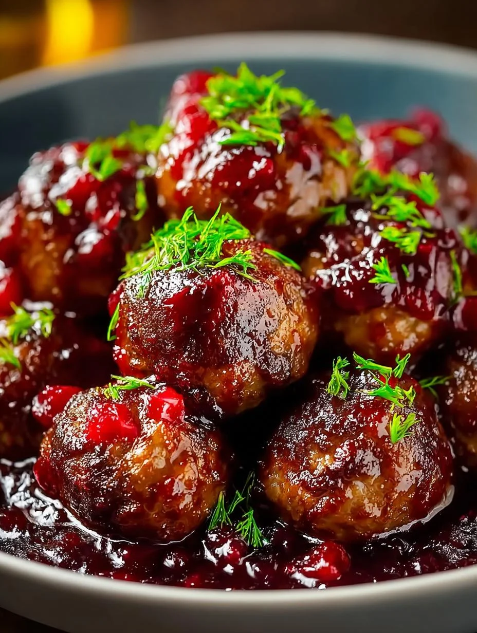 Quick Christmas Cranberry Beef Meatballs Recipe to Delight - Christmas Cranberry Beef Meatballs - main visual representation