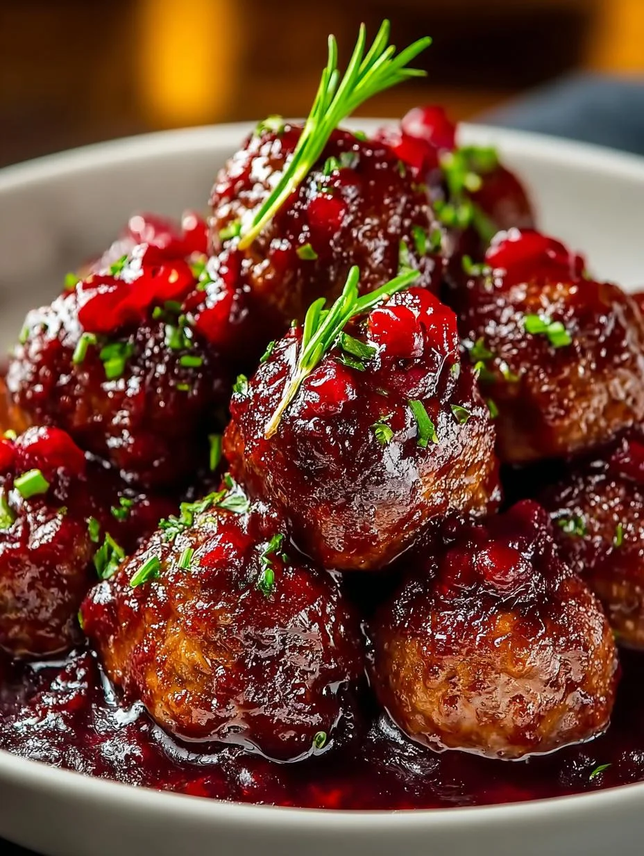 Quick Christmas Cranberry Beef Meatballs Recipe to Delight - Christmas Cranberry Beef Meatballs - additional detail