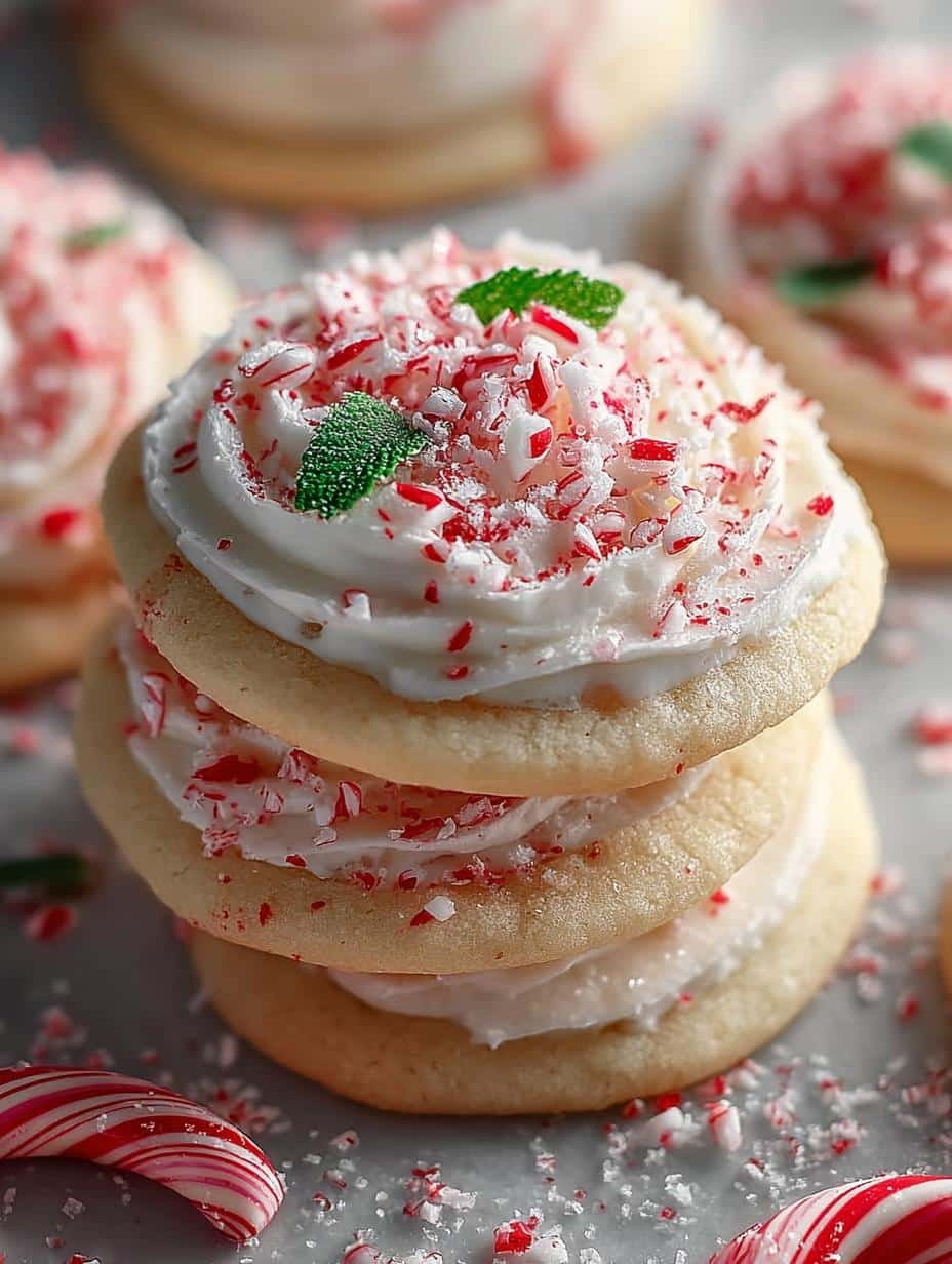 Christmas Peppermint Sugar Cookies