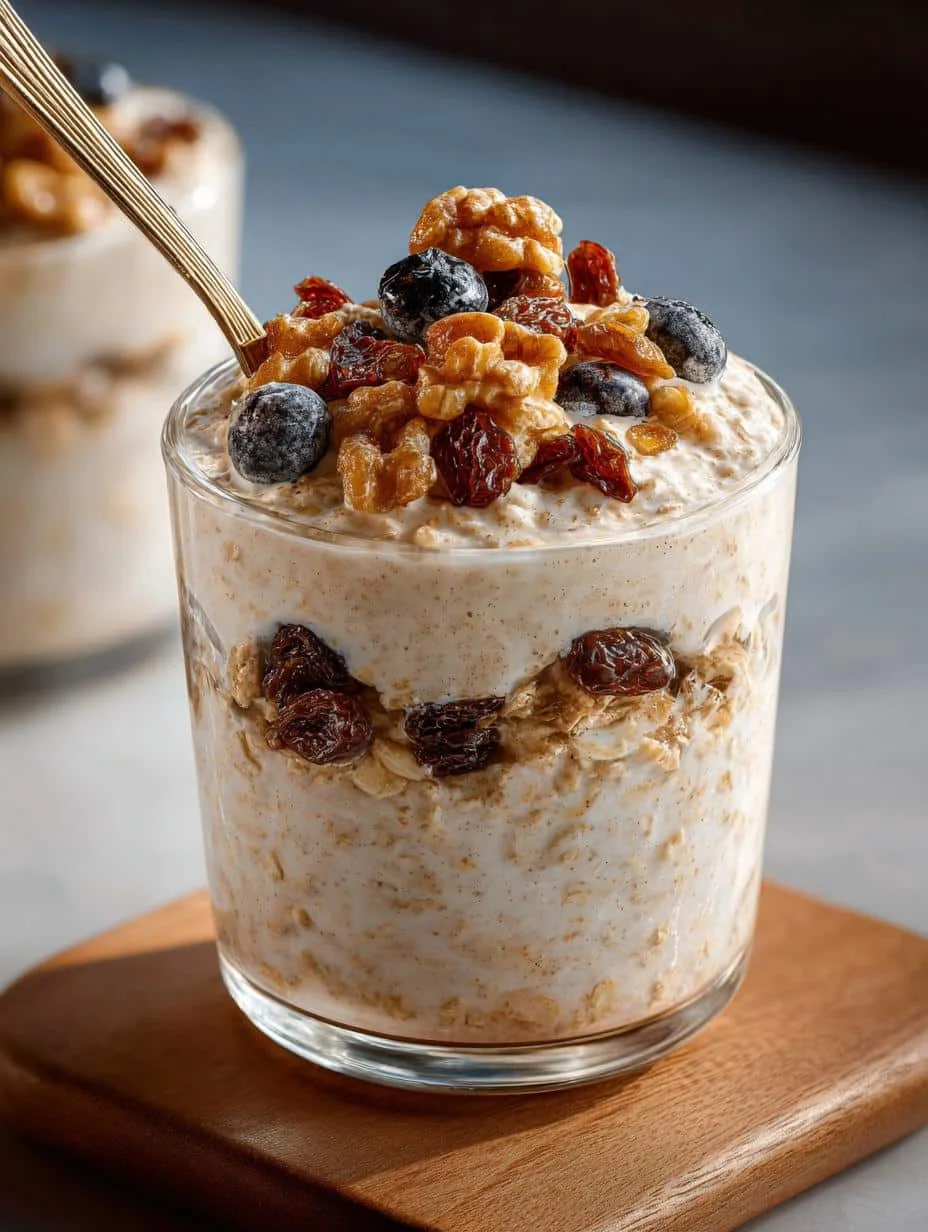 Delicious Cinnamon Raisin Overnight Oats Recipe 2 Delicious Cinnamon Raisin Overnight Oats Recipe - Cinnamon Raisin Overnight Oats - main visual representation