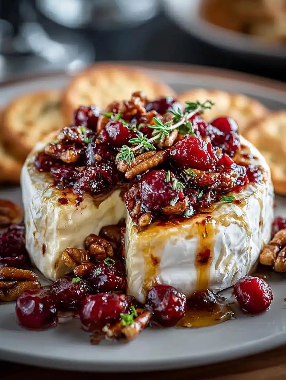 Cranberry Pecan Baked Brie: 5 Irresistible Tips for Parties 2 Cranberry Pecan Baked Brie: 5 Irresistible Tips for Parties - Cranberry Pecan Baked Brie - main visual representation