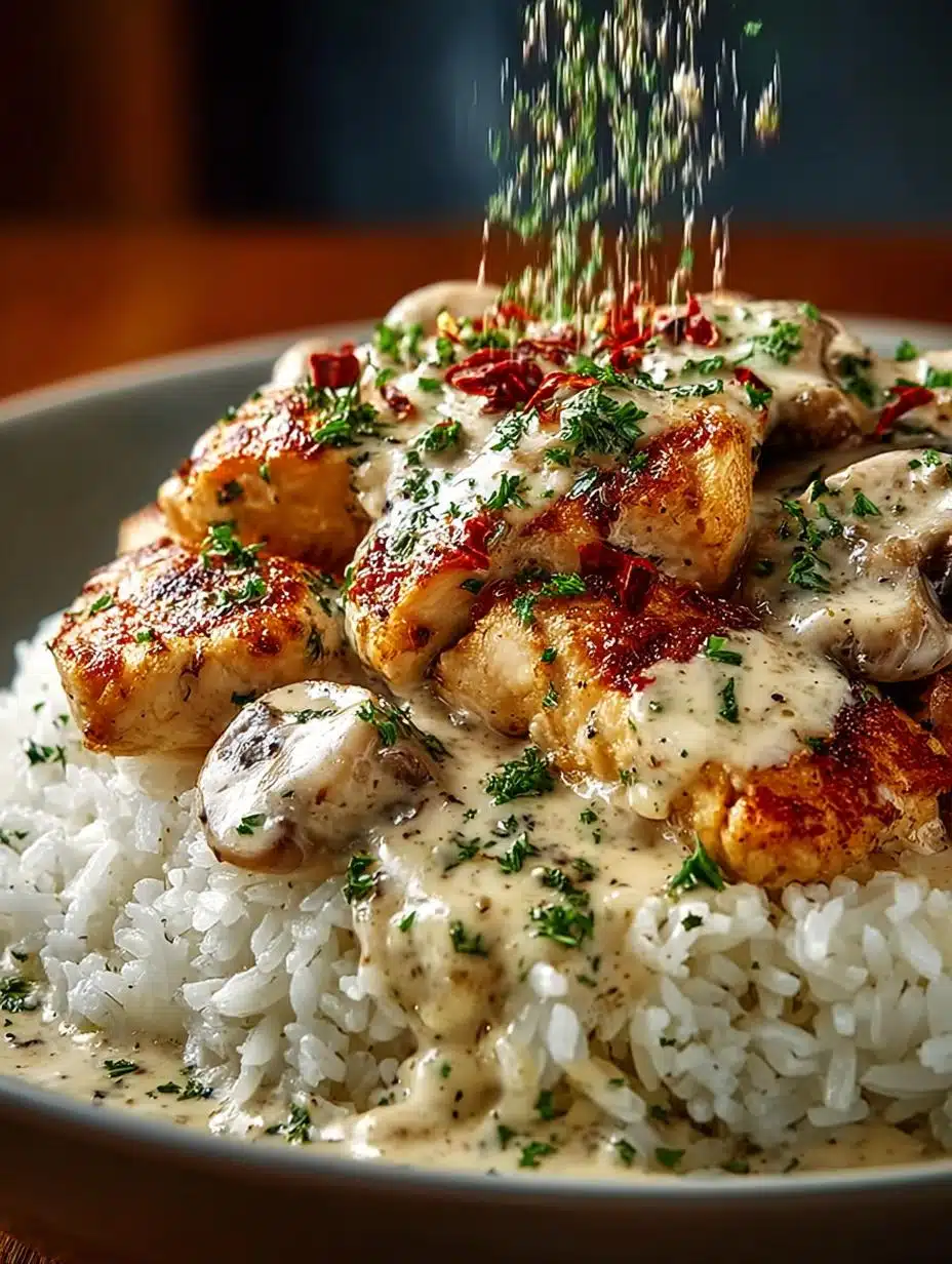 Creamy Smothered Chicken Rice