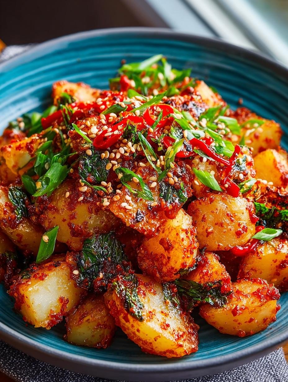 Crispy Gochujang Potato Salad for Flavorful Fun - Crispy Gochujang Potato Salad - additional detail
