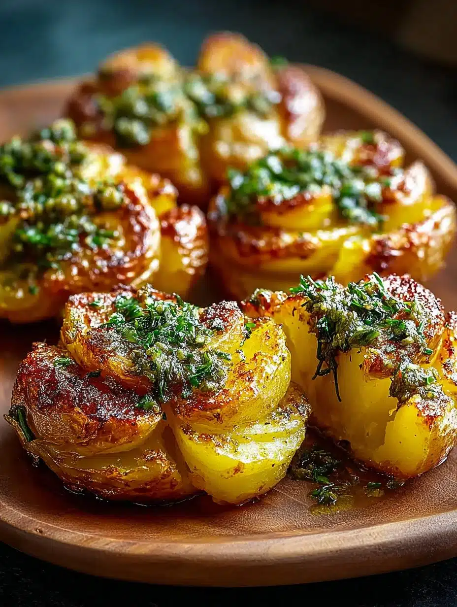 Crispy Smashed Potatoes with Garlic Pesto Delight 3 Crispy Smashed Potatoes with Garlic Pesto Delight - Crispy Smashed Potatoes - additional detail