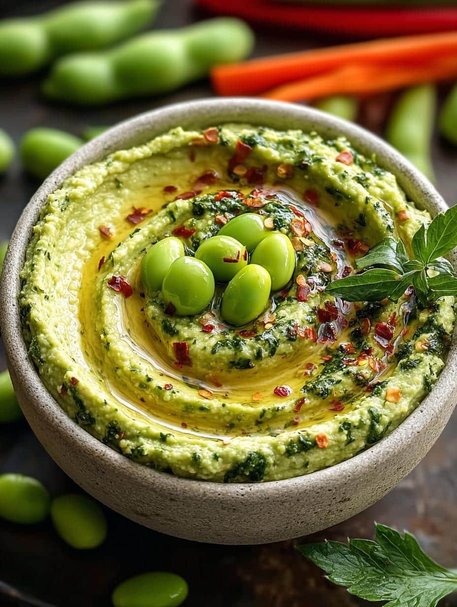 Creamy Edamame Hummus: 5-Minute Vegan Delight - Edamame Hummus - additional detail