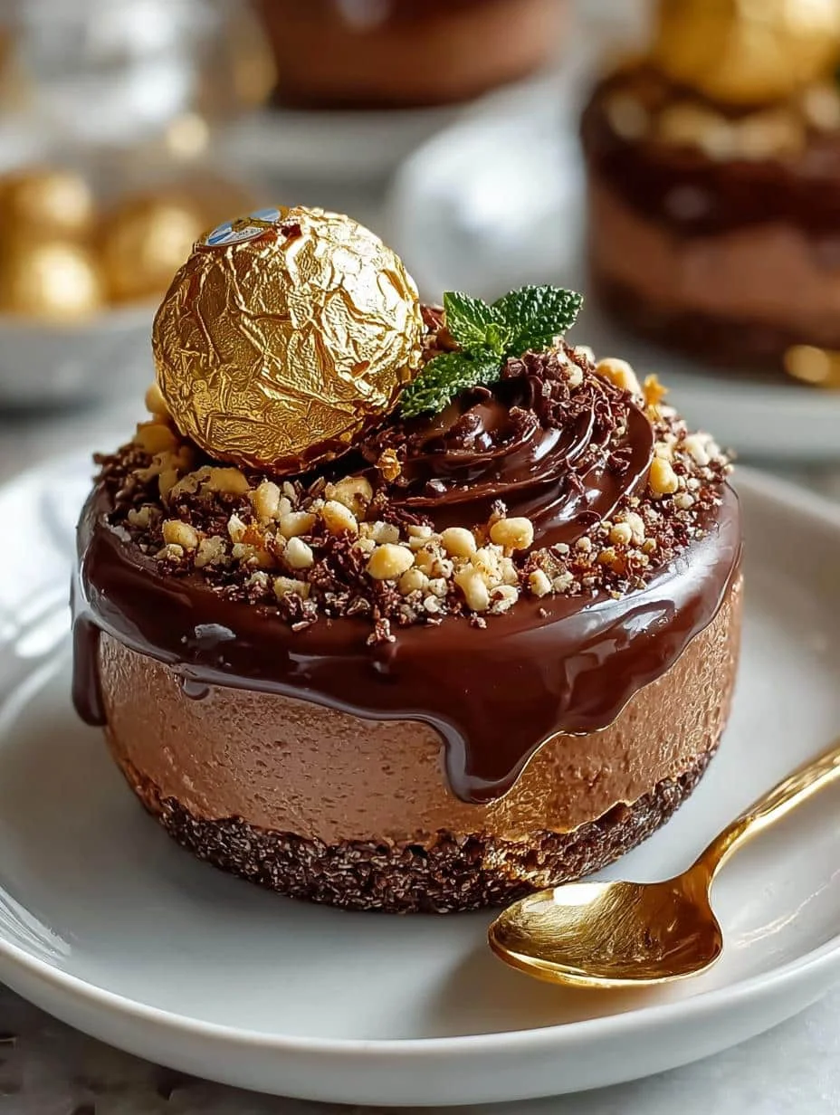Irresistible Ferrero Rocher Chocolate Mousse Dessert Bowls - Ferrero Rocher Chocolate Mousse - additional detail