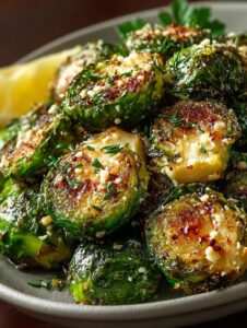 Garlic Butter Roasted Brussels