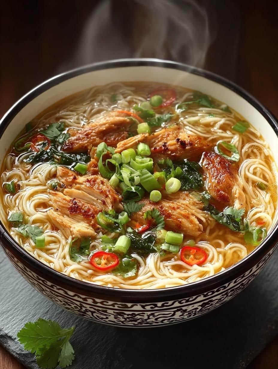 Ginger Scallion Chicken Noodle Soup for Cozy Nights - Ginger Scallion Chicken Noodle - additional detail