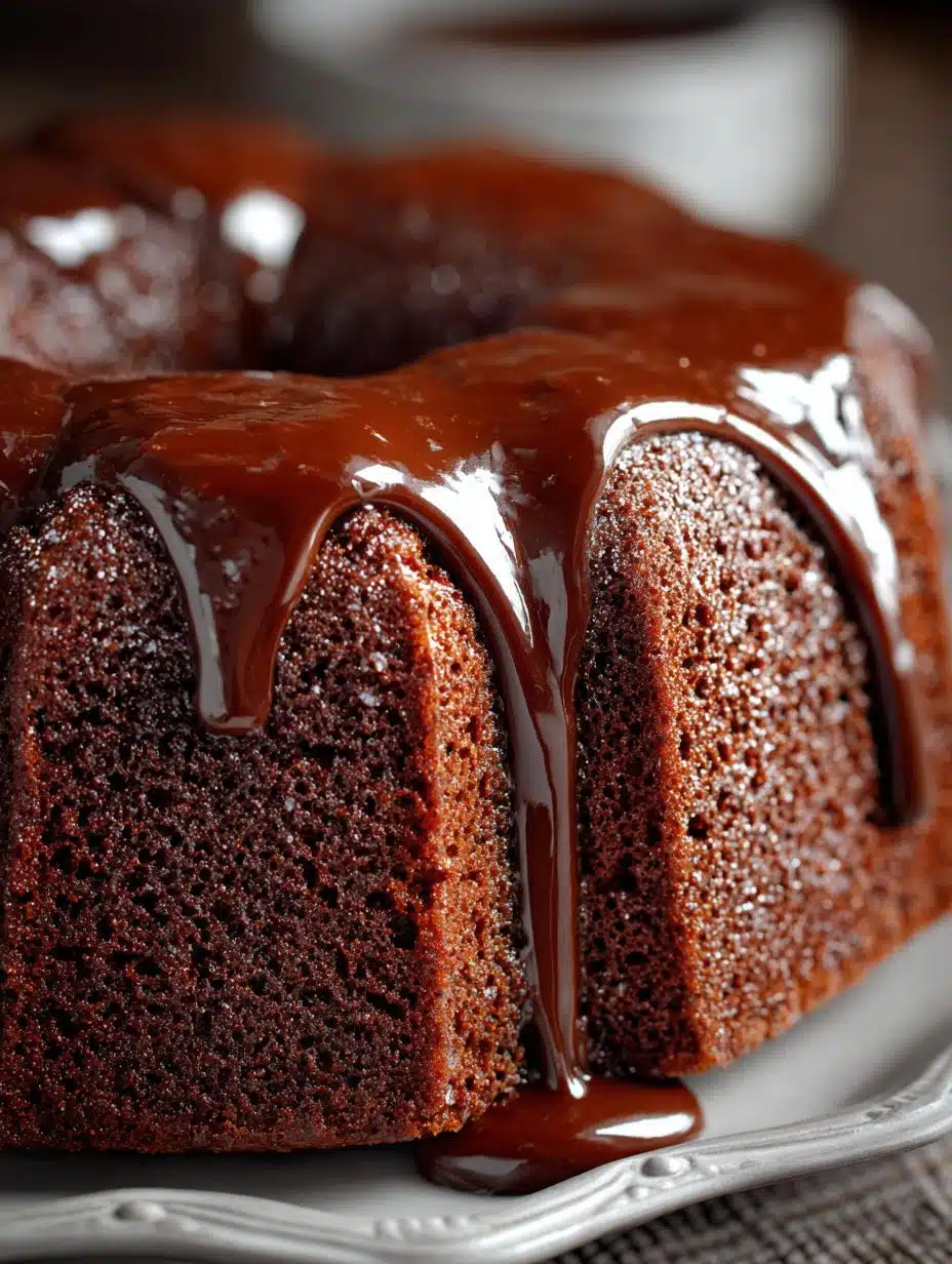 Glossy Chocolate Pound Cake