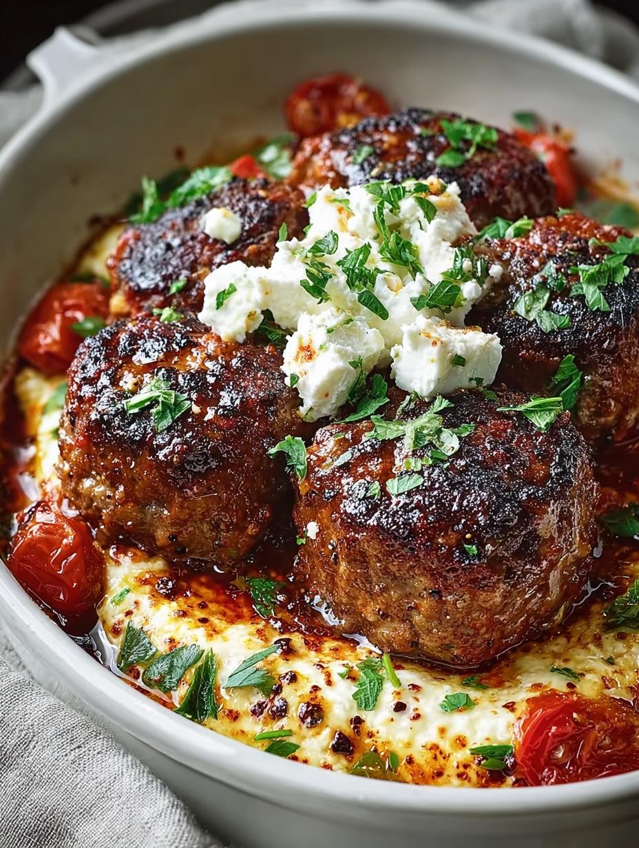 Greek Lamb Meatball Feta