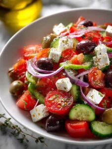 Greek Salad with Fresh Ingredients: A Healthy Delight 7 Greek Salad with Fresh
