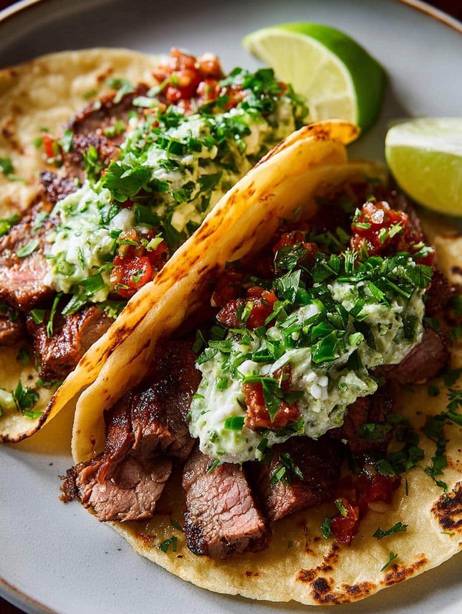 Grilled Steak Tacos with Avocado Salsa for a Flavorful Dinner - Grilled Steak Tacos with - additional detail