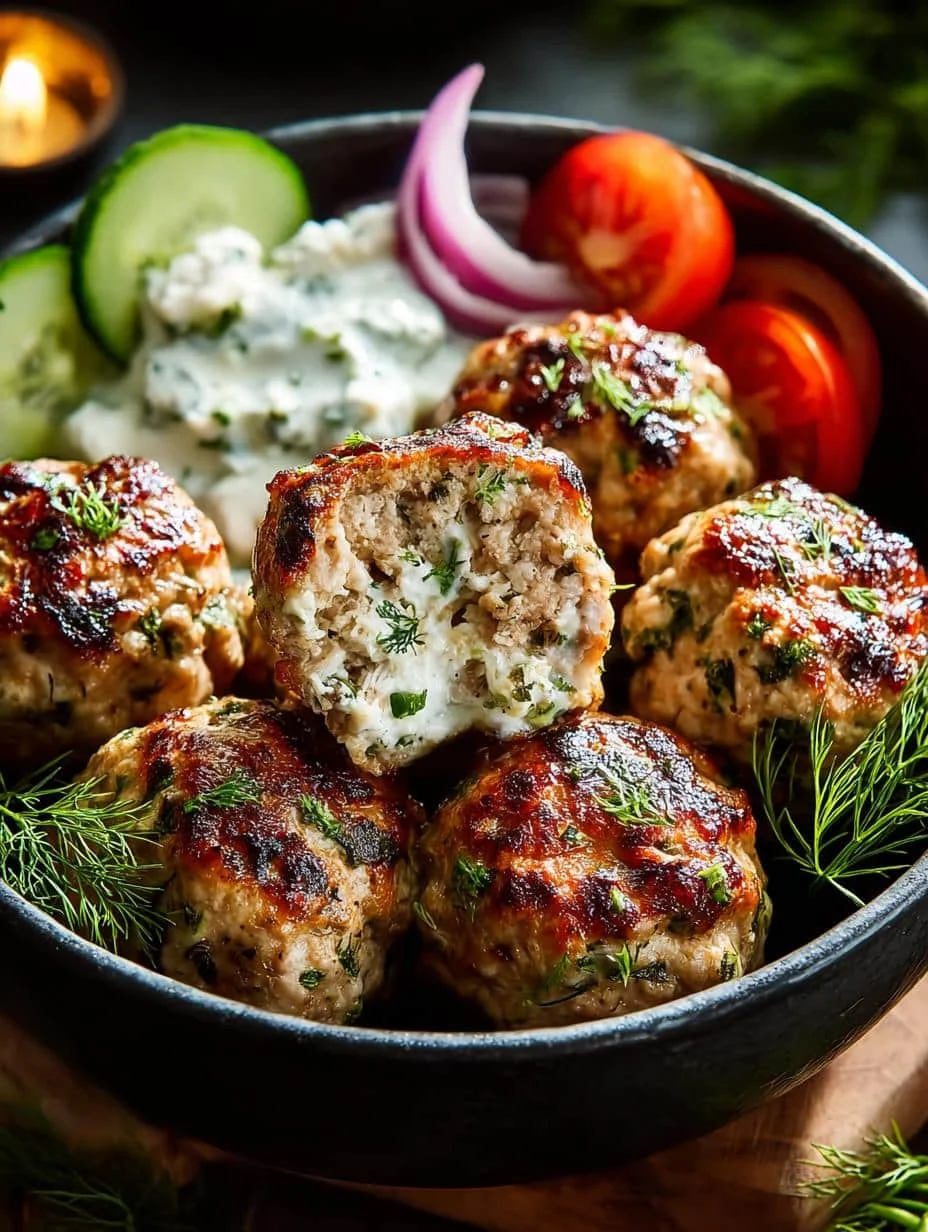 Healthy Greek Turkey Meatballs