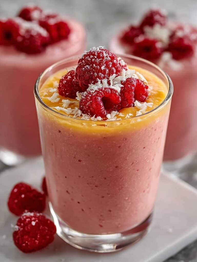 Healthy Mango Raspberry Smoothie