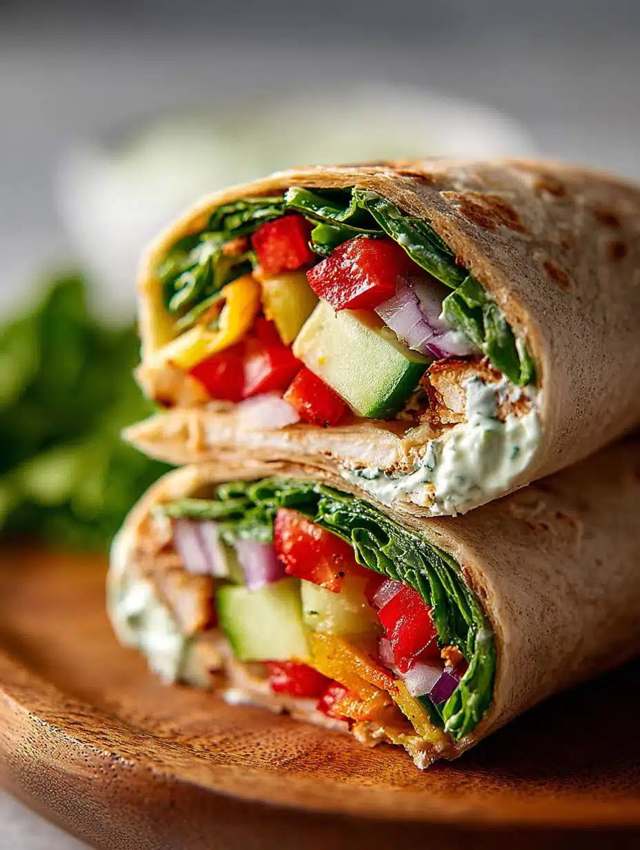Healthy Veggie Hummus Wrap