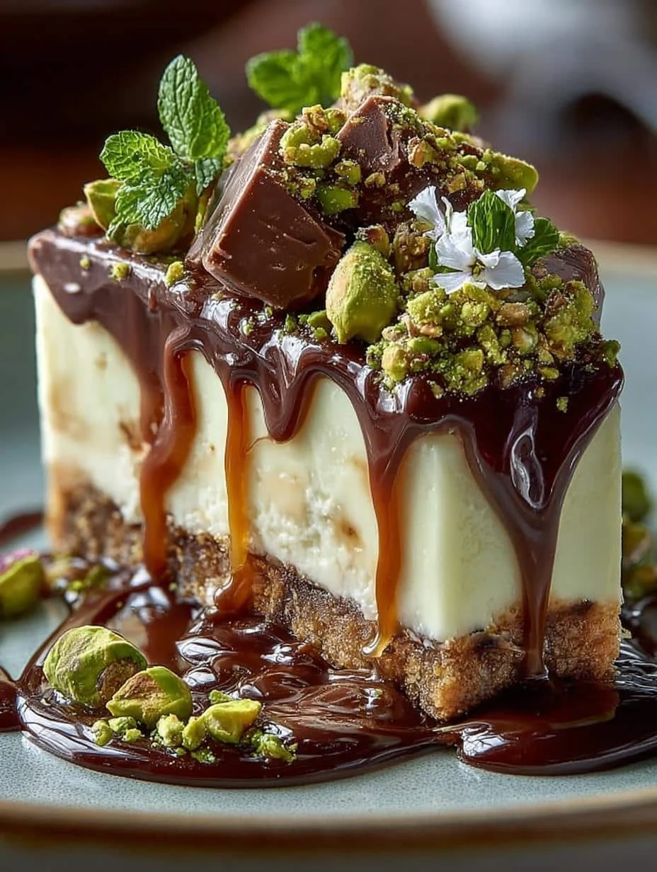 Heavenly Pistachio White Chocolate Cheesecake Recipe - Heavenly Pistachio White Chocolate - main visual representation