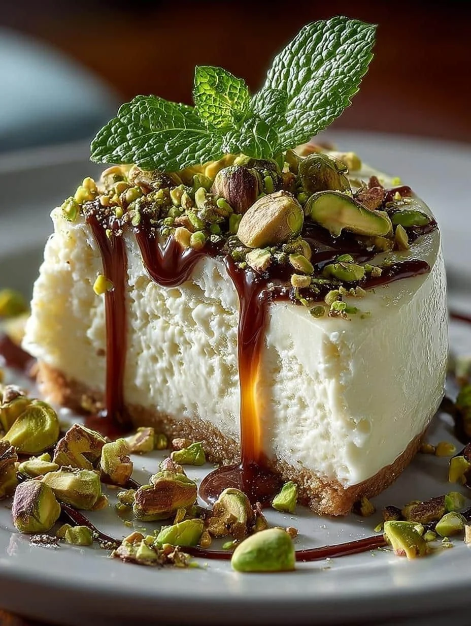 Heavenly Pistachio White Chocolate Cheesecake Recipe - Heavenly Pistachio White Chocolate - additional detail