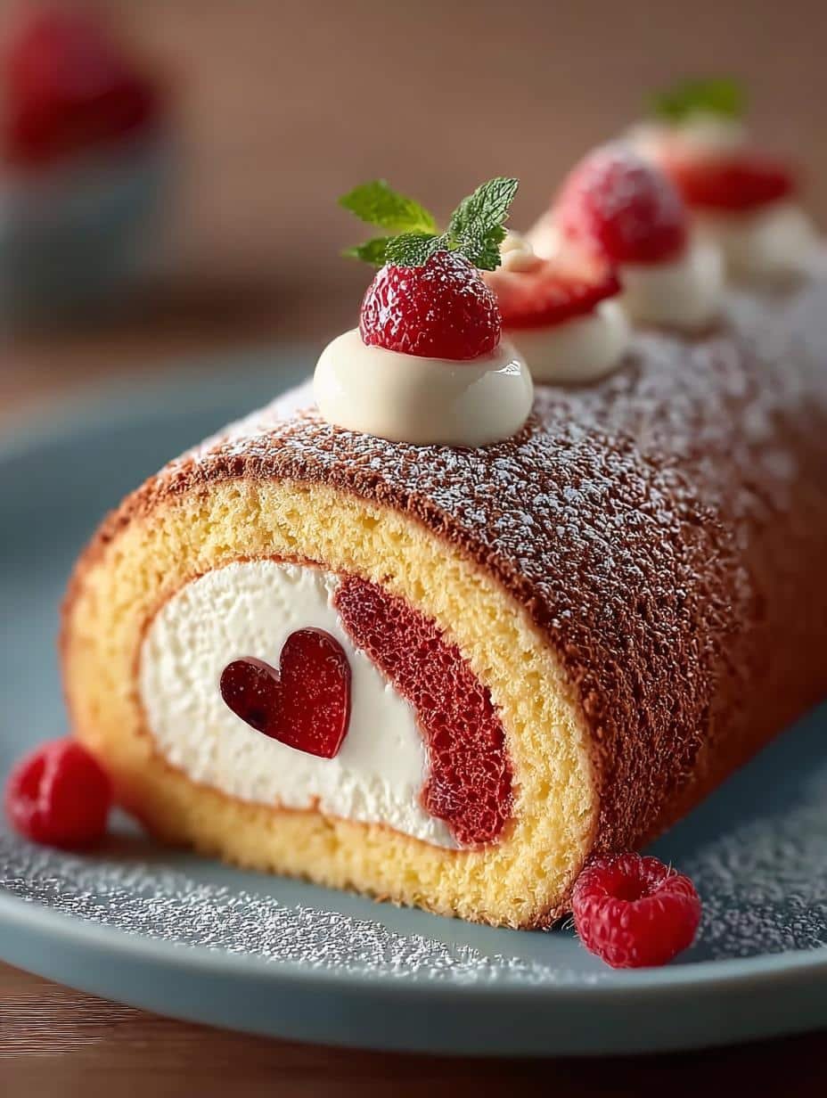 Irresistible Heart Roll Cake: 8 Delightful Steps 2 Irresistible Heart Roll Cake: 8 Delightful Steps - Irresistible Heart Roll Cake - main visual representation