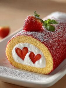 Irresistible Heart Roll Cake