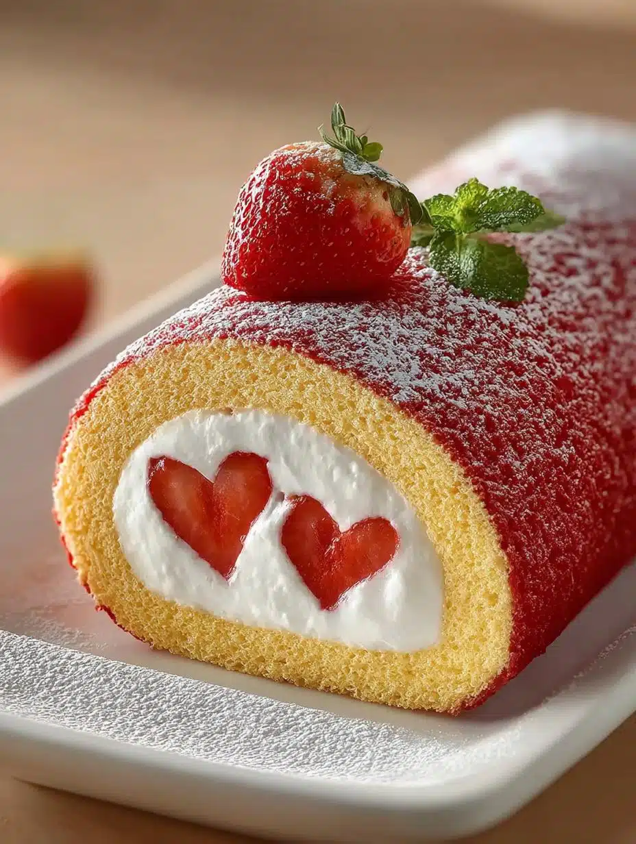 Irresistible Heart Roll Cake