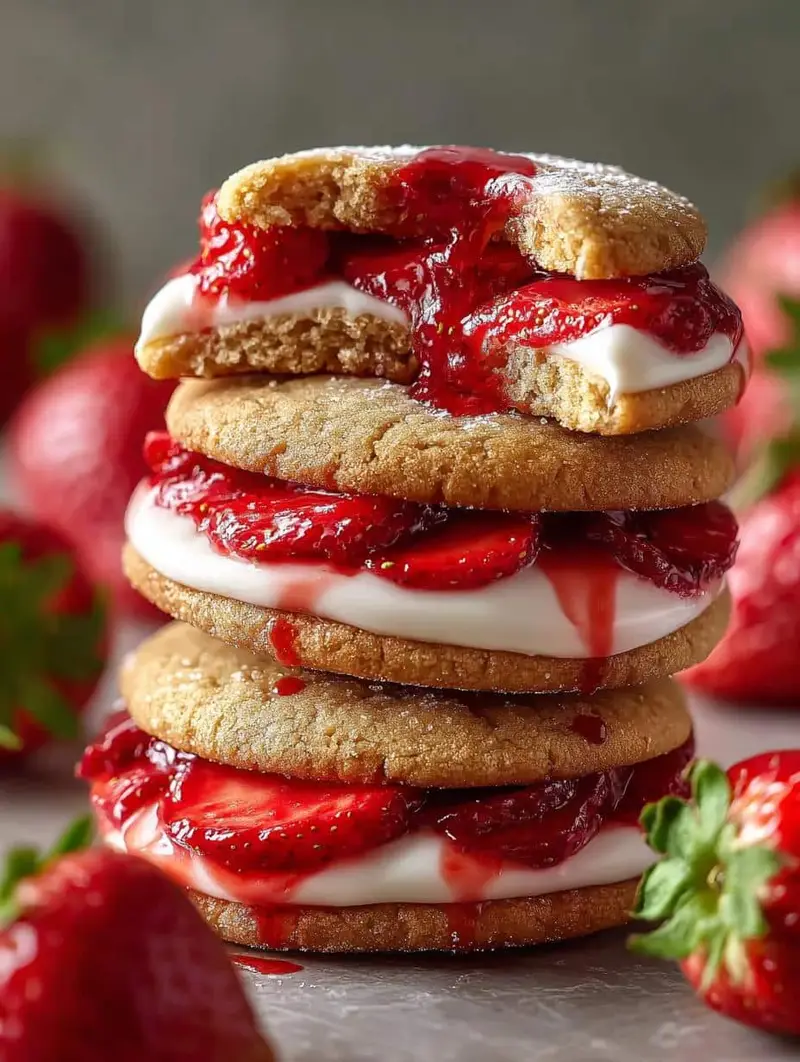 Irresistible Strawberry Cheesecake Cookies
