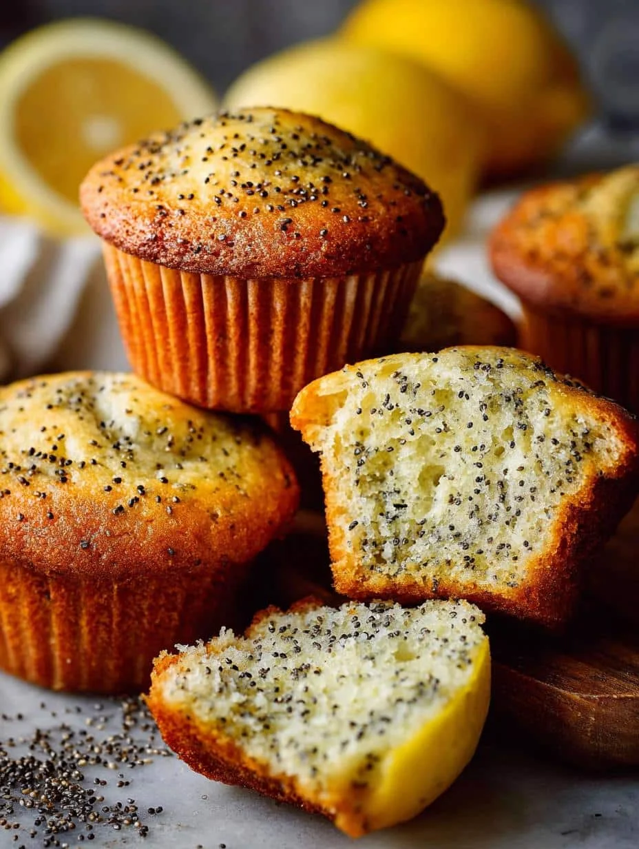 Delicious Lemon Poppy Seed Muffins Recipe for Breakfast - Lemon Poppy Seed Muffins - main visual representation