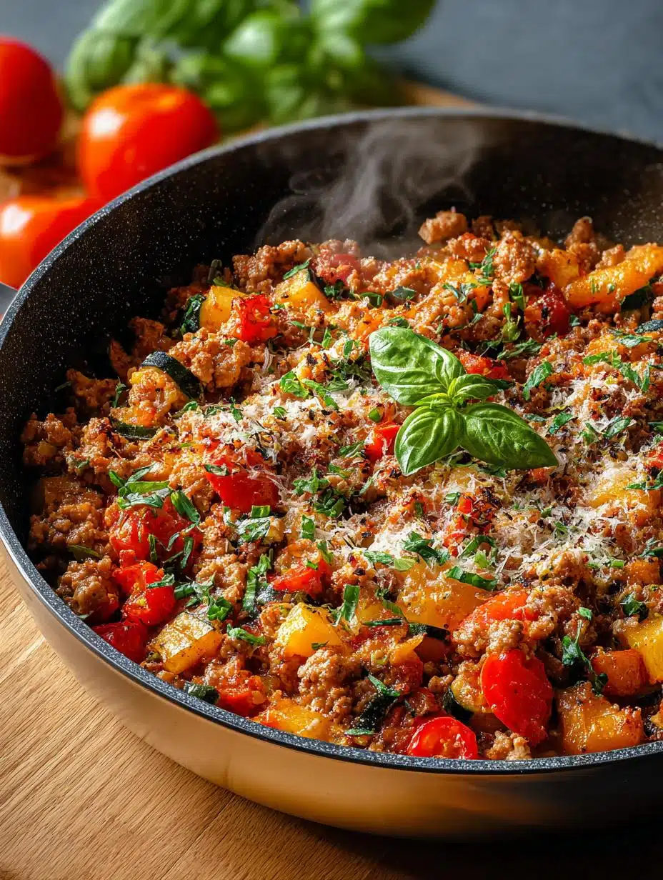 Low Carb Italian Ground Turkey Skillet Delight - Low Carb Italian Ground - additional detail