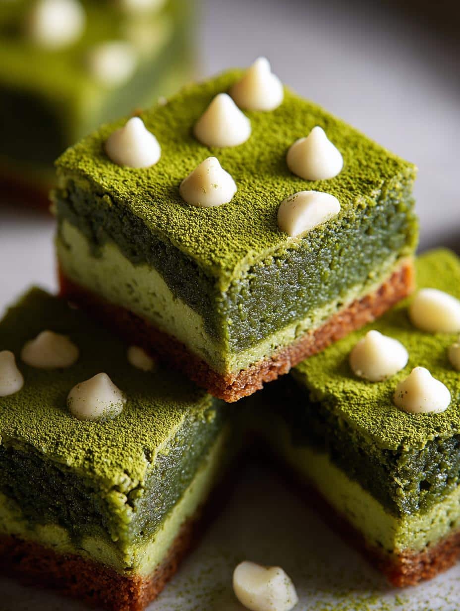 Matcha White Chocolate Brownies: 10 Irresistible Treats - Matcha White Chocolate Brownies - additional detail