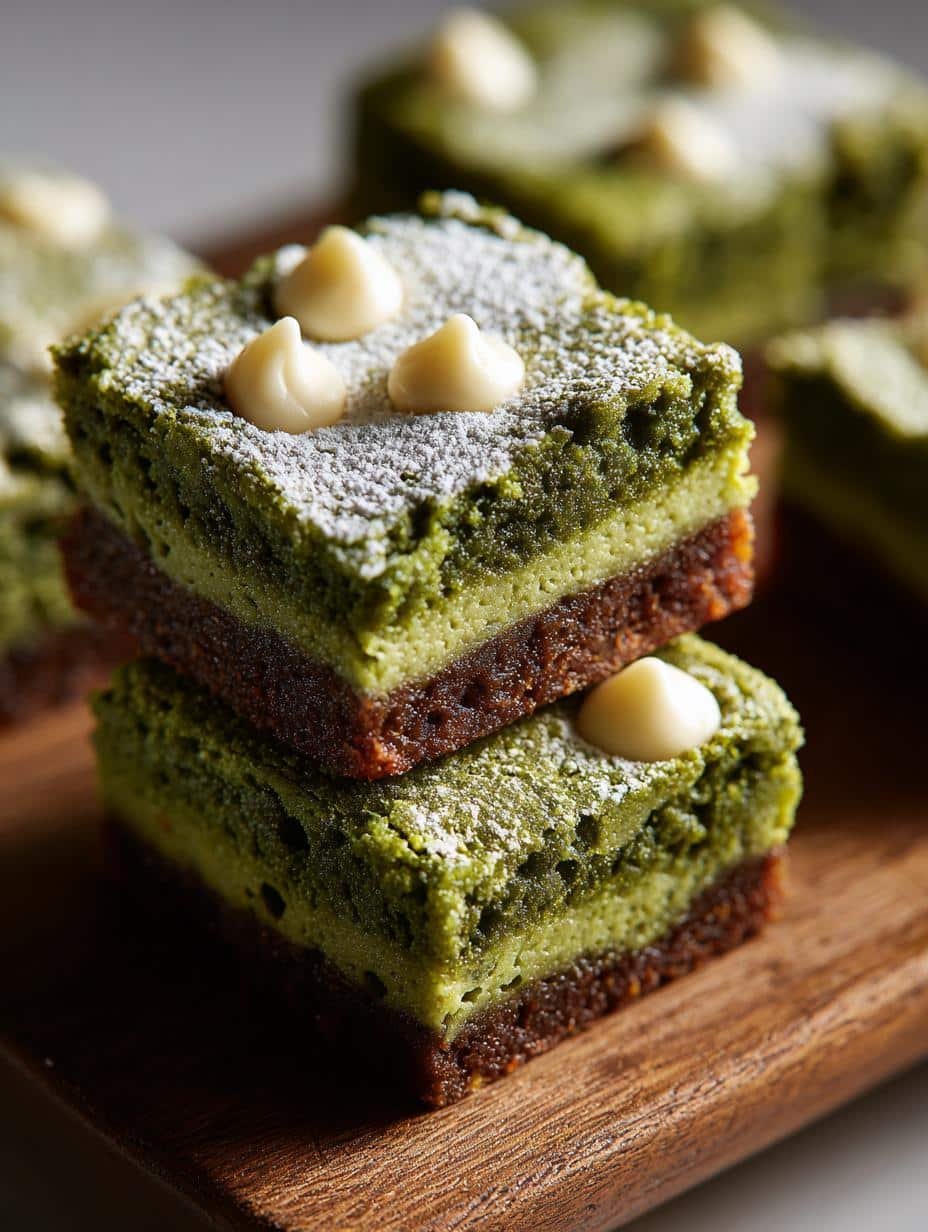 Matcha White Chocolate Brownies