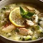 Mediterranean Lemon Chicken Soup