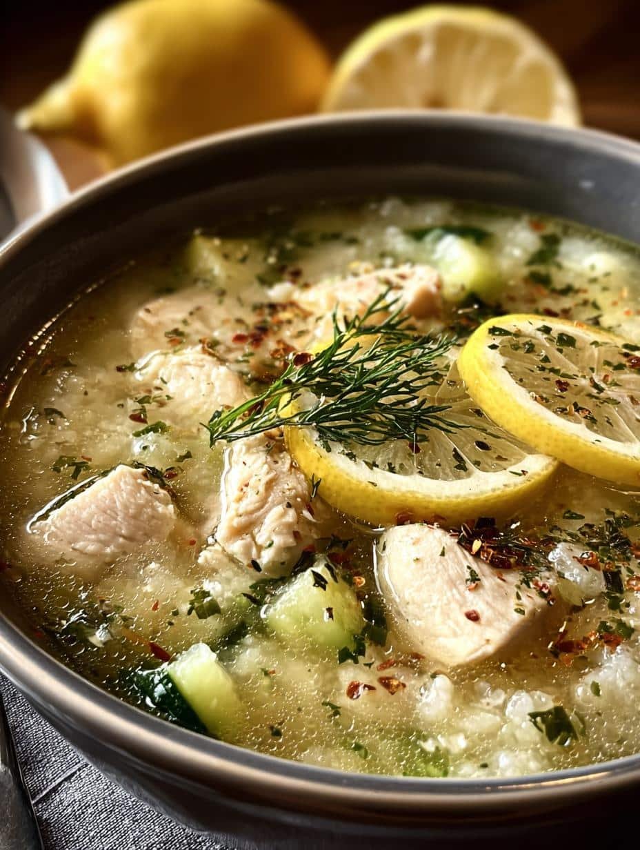 Mediterranean Lemon Chicken Soup: 30-Minute Comfort - Mediterranean Lemon Chicken Soup - additional detail